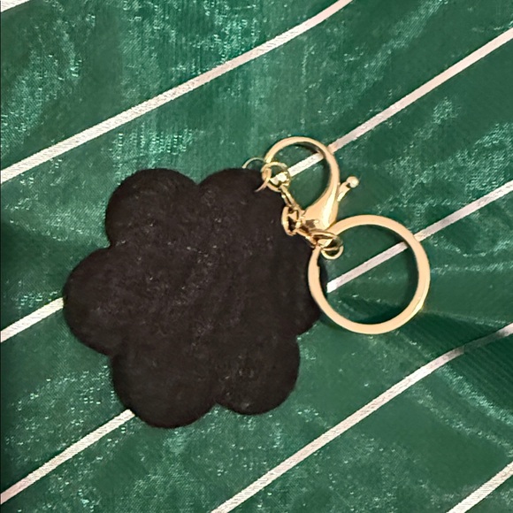 Black shimmery Keychain Bag Charm - Picture 2 of 2